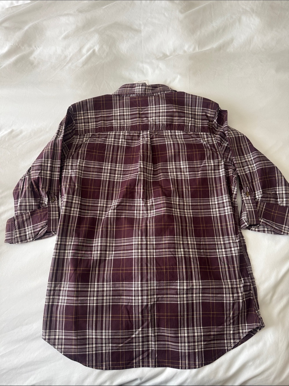 Carhartt Burgundy Plaid Button-Down Shirt - Picture 4 of 4
